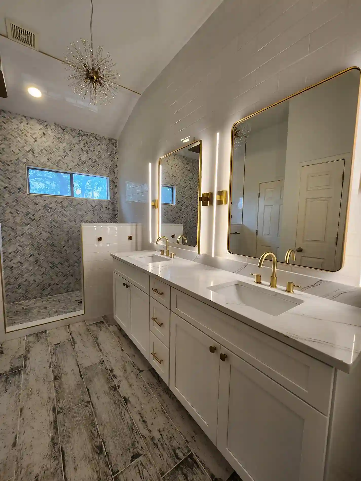 A completed bathroom remodel